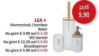 Lea marmerlook - bamboe wc-borstel-Huismerk - Weba