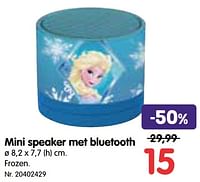 Mini speaker met bluetooth-Disney  Frozen