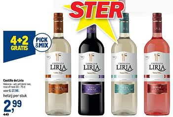 Promoties Castillo de liria valencia - wit, wit demi-sec, rosé of rood `20 - Witte wijnen - Geldig van 12/01/2022 tot 25/01/2022 bij Makro