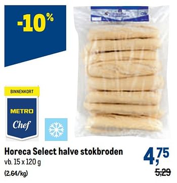 Promoties Horeca select halve stokbroden - Huismerk - Makro - Geldig van 12/01/2022 tot 25/01/2022 bij Makro