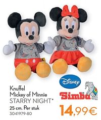 Knuffel mickey of minnie starry night-Simba