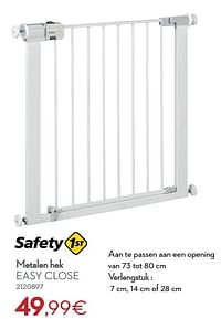 Metalen hek easy close-Safety 1st