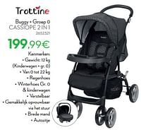 Buggy + groep 0 cassiope 2 in 1-Trottine