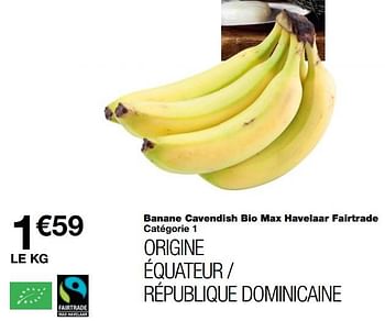 Produit Maison - MonoPrix Banane cavendish bio max havelaar fairtrade - En  promotion chez MonoPrix
