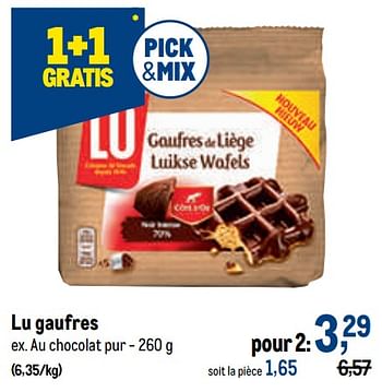 Promotions Lu gaufres au chocolat - Lu - Valide de 12/01/2022 à 25/01/2022 chez Makro