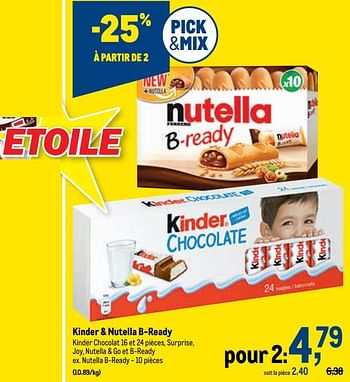 Promotions Nutella b-ready - Nutella - Valide de 12/01/2022 à 25/01/2022 chez Makro