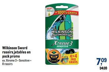 Promotions Wilkinson sword rasoirs jetable xtreme 3 - sensitive - Wilkinson - Valide de 12/01/2022 à 25/01/2022 chez Makro