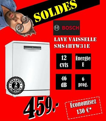 Promotions Bosch lave vaisselle sms4htw31e - Bosch - Valide de 03/01/2022 à 31/01/2022 chez Electro Zschau