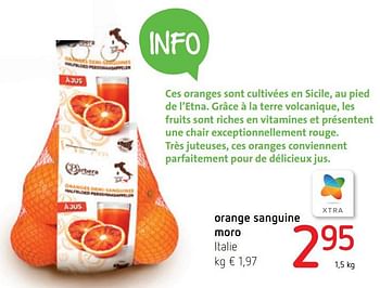 Promotions Orange sanguine moro - Produit Maison - Spar Retail - Valide de 13/01/2022 à 26/01/2022 chez Spar (Colruytgroup)