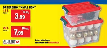 Promoties Opbergbox xmas box - Allibert - Geldig van 12/01/2022 tot 16/01/2022 bij Hubo