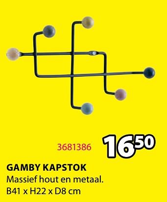 Promoties Gamby kapstok - Huismerk - Jysk - Geldig van 10/01/2022 tot 23/01/2022 bij Jysk