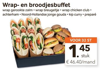 Promoties Wrap- en broodjesbuffet - Huismerk - Bon'Ap - Geldig van 05/01/2022 tot 29/03/2022 bij Bon'Ap