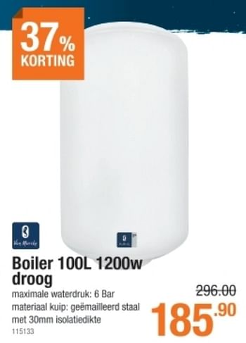 Promotions Boiler droog - Van Marcke - Valide de 06/01/2022 à 02/02/2022 chez Cevo Market