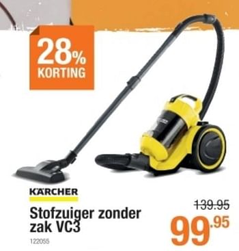 Promoties Kärcher stofzuiger zonder zak vc3 - Kärcher - Geldig van 06/01/2022 tot 02/02/2022 bij Cevo Market