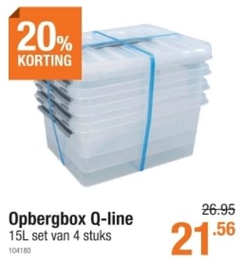 Promoties Opbergbox q-line - Huismerk - Cevo - Geldig van 06/01/2022 tot 02/02/2022 bij Cevo Market