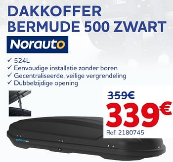 Promoties Dakkoffer bermude 500 zwart - Norauto - Geldig van 07/01/2022 tot 08/03/2022 bij Auto 5