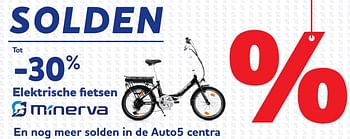 Promotions Ror -30% elektrische fietsen minerva - Minerva - Valide de 07/01/2022 à 08/03/2022 chez Auto 5