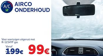 Promotions Airco onderhoud voor voertuigen uitgerust met r-1234yf gas - Produit maison - Auto 5  - Valide de 07/01/2022 à 08/03/2022 chez Auto 5