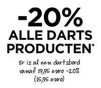 -20% alle darts producten-Huismerk - Molecule