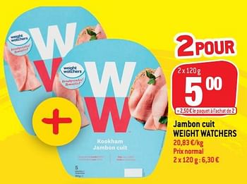 Promotions Jambon cuit weight watchers - Weight Watchers - Valide de 12/01/2022 à 18/01/2022 chez Match