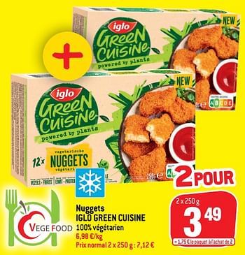 Promotions Nuggets iglo green cuisine - Iglo - Valide de 12/01/2022 à 18/01/2022 chez Match