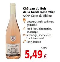 Château du bois de la garde rosé 2020 a.o.p. côtes du rhône-Rosé wijnen