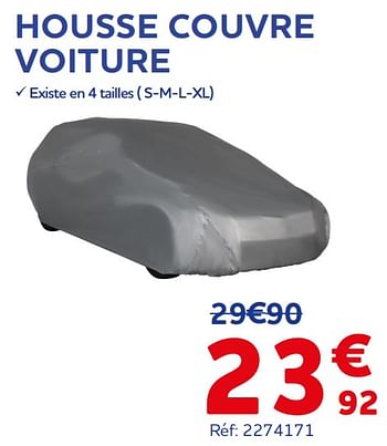 Promotions Housse couvre voiture - Produit maison - Auto 5  - Valide de 07/01/2022 à 08/03/2022 chez Auto 5