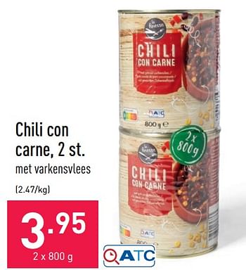 Promoties Chili con carne - Huismerk - Aldi - Geldig van 21/01/2022 tot 28/01/2022 bij Aldi