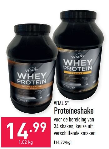 Promoties Proteïneshake - Vitalis - Geldig van 21/01/2022 tot 28/01/2022 bij Aldi