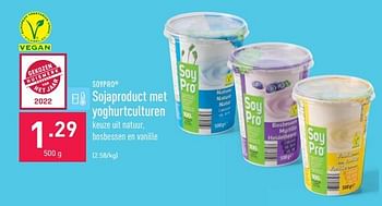 Promotions Sojaproduct met yoghurtculturen - Soypro - Valide de 17/01/2022 à 28/01/2022 chez Aldi