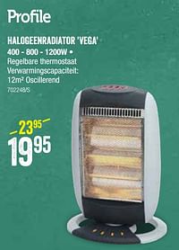 Profile halogeenradiator vega-Profile
