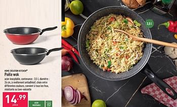 Promotions Poêle wok - Home Creation Kitchen - Valide de 19/01/2022 à 28/01/2022 chez Aldi