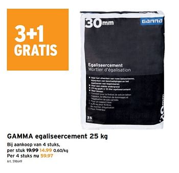 Promoties Gamma egaliseercement - Gamma - Geldig van 19/01/2022 tot 01/02/2022 bij Gamma
