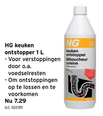 Promoties Hg keuken ontstopper - HG - Geldig van 19/01/2022 tot 01/02/2022 bij Gamma