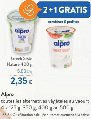 Promotions Alpro greek style nature - Alpro - Valide de 12/01/2022 à 25/01/2022 chez OKay