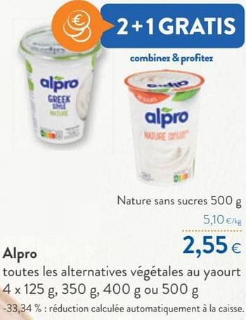 Promotions Alpro nature sans sucres - Alpro - Valide de 12/01/2022 à 25/01/2022 chez OKay