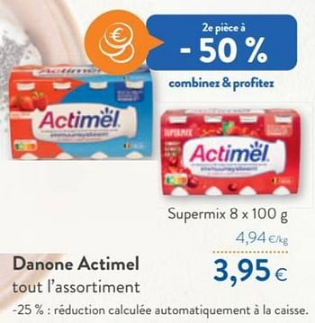Promotions Danone actimel supermix - Danone - Valide de 12/01/2022 à 25/01/2022 chez OKay