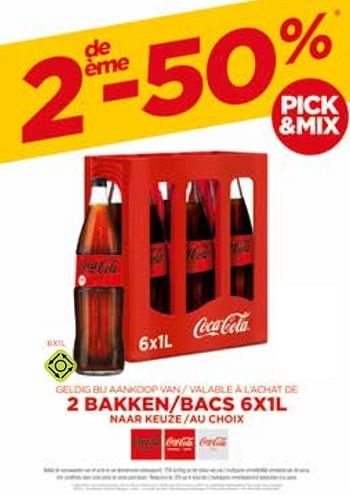 Promoties Coca cola 2 de ème - 50% - Coca Cola - Geldig van 14/01/2022 tot 27/01/2022 bij BelBev