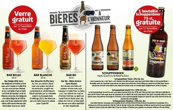 Promotions Bières Verre gratuit - Produit maison - BelBev - Valide de 14/01/2022 à 27/01/2022 chez BelBev