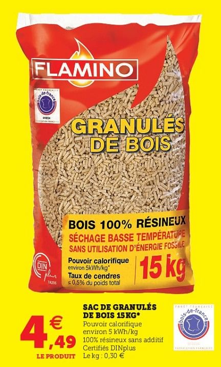 Produit Maison Super U Sac de granul s de bois En promotion