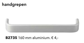 Promoties Handgrepen aluminium - Huismerk - Kvik - Geldig van 01/01/2022 tot 31/12/2022 bij Kvik Keukens