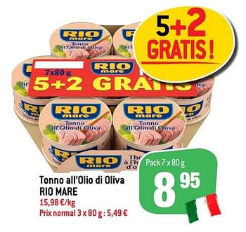 Promotions Tonno all’olio di oliva rio mare - Rio Mare - Valide de 19/01/2022 à 25/01/2022 chez Match
