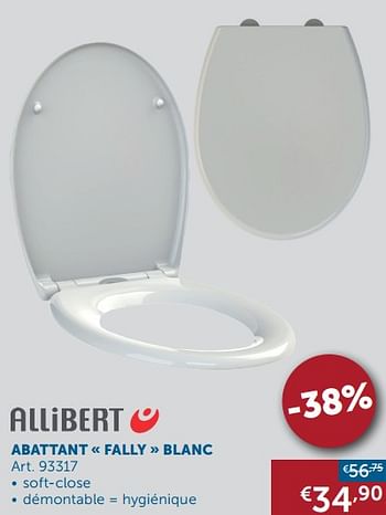 Promotions Abattant fally blanc - Allibert - Valide de 25/01/2022 à 28/02/2022 chez Zelfbouwmarkt