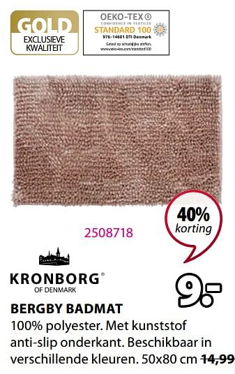 Promoties Bergby badmat - Kronborg - Geldig van 17/01/2022 tot 31/01/2022 bij Jysk