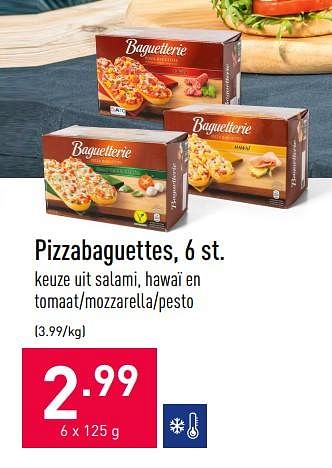 Promoties Pizzabaguettes - Huismerk - Aldi - Geldig van 24/01/2022 tot 04/02/2022 bij Aldi