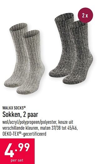 Promoties Sokken - Walkx - Geldig van 24/01/2022 tot 04/02/2022 bij Aldi