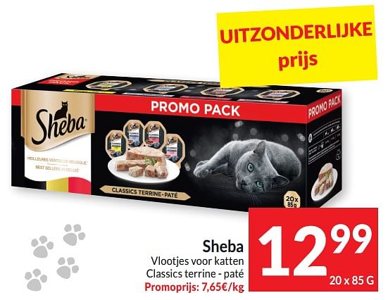 Open land Leidingen Sheba vlootjes voor katten classics terrine - paté - Sheba - Intermarche -  Promoties.be
