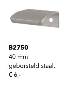 Promoties Handgrepen b2750 geborsteld staal - Huismerk - Kvik - Geldig van 01/01/2022 tot 31/12/2022 bij Kvik Keukens