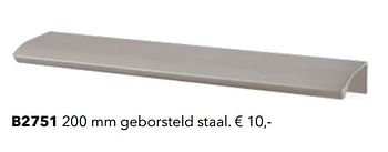 Promoties Handgrepen b2751 geborsteld staal - Huismerk - Kvik - Geldig van 01/01/2022 tot 31/12/2022 bij Kvik Keukens