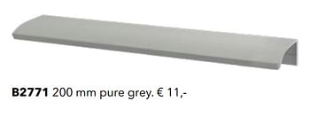 Promoties Handgrepen b2771 pure grey - Huismerk - Kvik - Geldig van 01/01/2022 tot 31/12/2022 bij Kvik Keukens